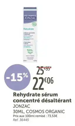 L'Eau Vive JONZAC Rehydrate sérum concentré désaltérant offre