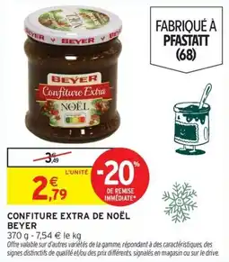 Intermarché Hyper Beyer Confiture Extra de Noël offre