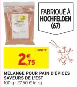 Intermarché Hyper ARTISAN DE L'EST MÉLANGE POUR PAIN D'ÉPICES offre