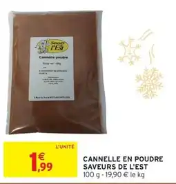 Intermarché Hyper SAVEURS DE L'EST CANNELLE EN POUDRE offre