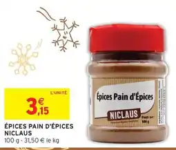 Intermarché Hyper NICLAUS Épices Pain d'Épices offre