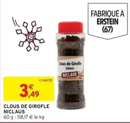 Intermarché Hyper NICLAUS Clous de Girofle offre