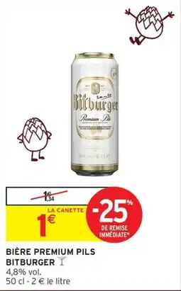Intermarché Hyper Bitburger Bière Premium Pils offre