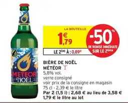 Intermarché Hyper METEOR BIÈRE DE NOËL offre