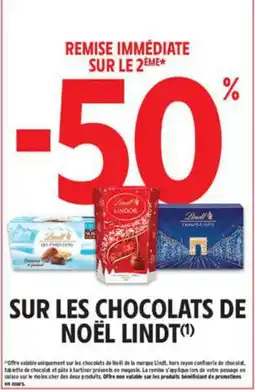 Intermarché Lindt chocolats de noël offre