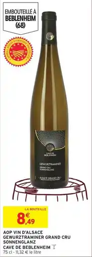 Intermarché Hyper CAVE DE BEBLENHEIM GEWURZTRAMINER GRAND CRU offre