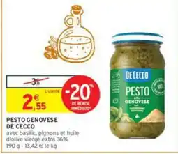 Intermarché DE CECCO PESTO GENOVESE offre