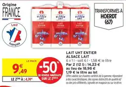 Intermarché Hyper ALSACE LAIT LAIT UHT ENTIER offre