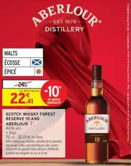 Intermarché Aberlour Scotch Whisky Forest Reserve 10 Ans offre