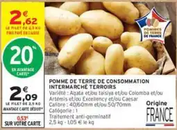 Intermarché INTERMARCHÉ TERROIRS POMME DE TERRE DE CONSOMMATION offre