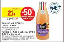 Intermarché Cœur de Pom Pur jus Multifruits offre