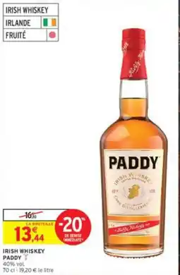 Intermarché PADDY Irish Whiskey offre