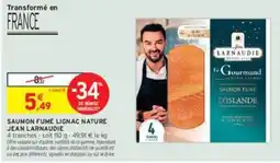 Intermarché JEAN LARNAUDIE SAUMON FUMÉ LIGNAC NATURE offre