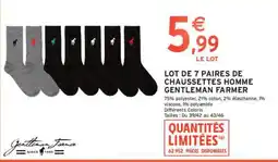 Intermarché Gentleman Farmer Chaussettes Homme offre