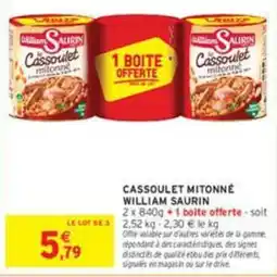 Intermarché WILLIAM SAURIN Cassoulet mitonné offre