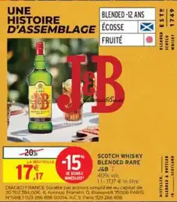 Intermarché J&B SCOTCH WHISKY offre