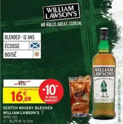 Intermarché WILLIAM LAWSON'S SCOTCH WHISKY BLENDED offre