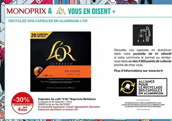 Monoprix Capsules De Café offre