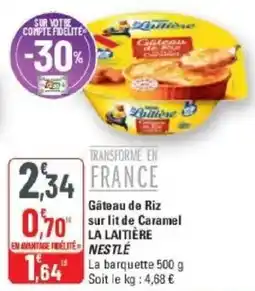 G20 LA LAITIÈRE Gâteau de Riz offre