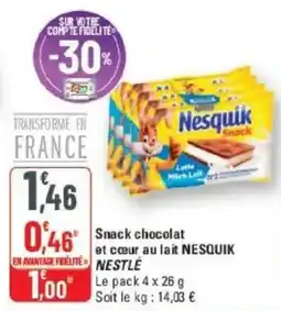 G20 Nesquik Snack offre