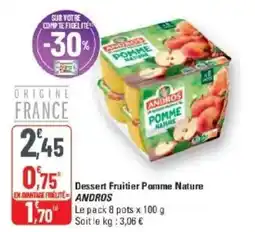 G20 ANDROS Dessert Fruitier Pomme Nature offre