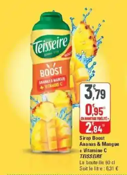 G20 Teisseire Sirop Boost Ananas & Mangue offre