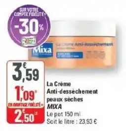 G20 Mixa La Crème Anti-dessèchement offre