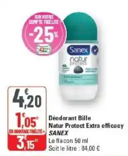 G20 Sanex Déodorant Bille offre