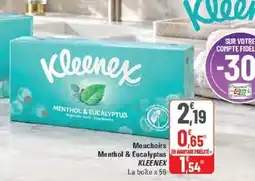 G20 KLEENEX Mouchoirs Menthol & Eucalyptus offre