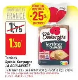 G20 La Boulangère Tartines offre