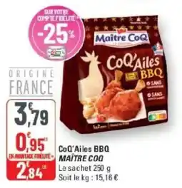 G20 MAÎTRE COQ CoQ'Ailes BBQ offre