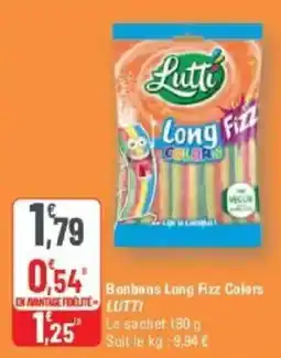 G20 Lutti Bonbons Long Fizz Colors offre
