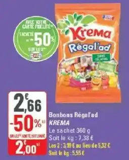 G20 Krema Bonbons Régal'ad offre