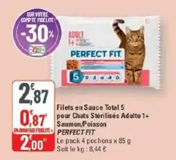 G20 PERFECT FIT Filets en Sauce Total 5 offre
