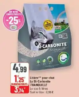 G20 La Bi-Carbonite Litière offre