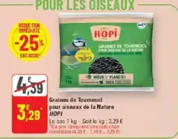 G20 HOPI Graines de Tournesol offre