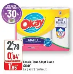 G20 OKAY Essuie-Tout Adapt Blanc offre
