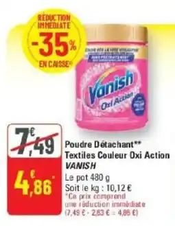 G20 Vanish Poudre Détachant offre
