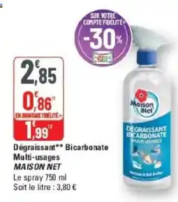 G20 Maison Net Dégraissant Bicarbonate offre