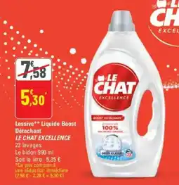 G20 LE CHAT Lessive Liquide Boost Détachant offre