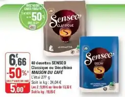 G20 Senseo dosettes offre
