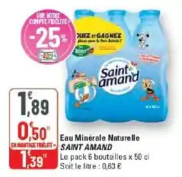G20 Saint amand Eau Minérale Naturelle offre