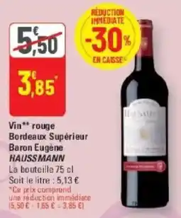 G20 HAUSSMANN Vin rouge offre