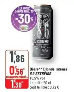 G20 8.6 extreme biere blonde intense offre