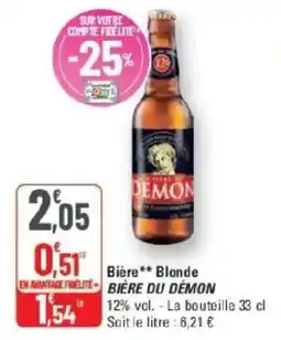 G20 BIÈRE DU DÉMON offre