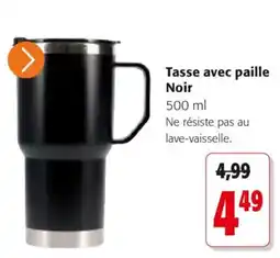 Colruyt Tasse avec paille noir offre