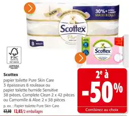 Colruyt Scottex papier toilette Pure Skin Care offre