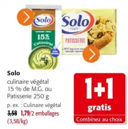 Colruyt Solo culinaire végétal offre