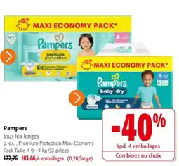 Colruyt Pampers tous les langes offre