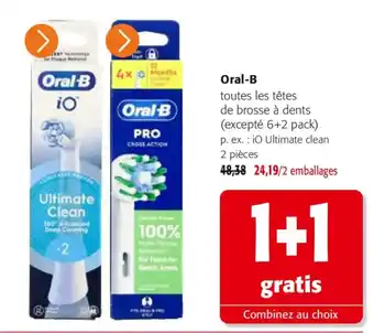 Oral-B toutes les têtes de brosse à dents